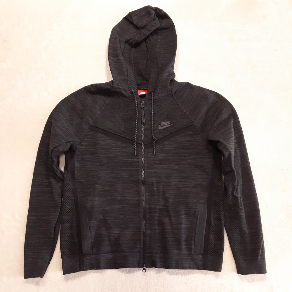 Nike Women's Tech Knit 2-Tone Full-Zip Windrunner Jacket M Black/Anthracite 2016